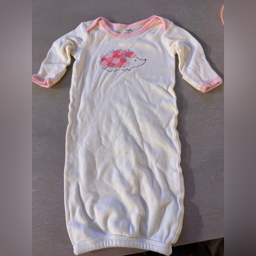 Adorable Pink and White Hedgehog Kids Pajamas